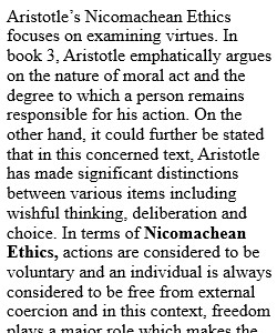 Aristotle’s Nicomachean Ethics—Book III & IV